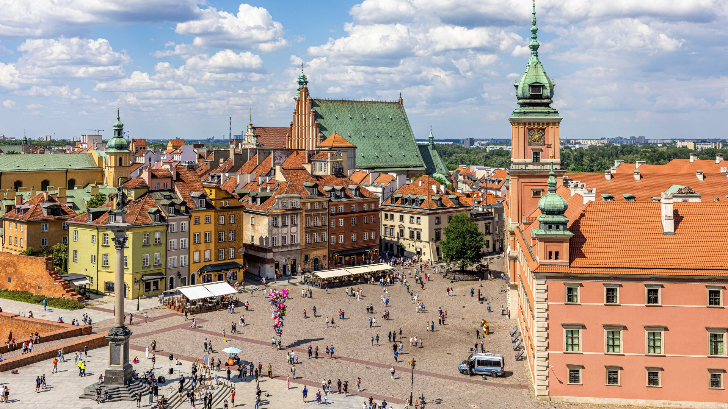 ワルシャワの街並み